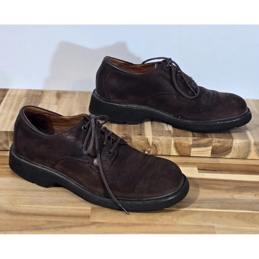 Rockport‎ Brown Suede Oxford Shoes Mens Size 8M Comfort Walking Casual Lace Up